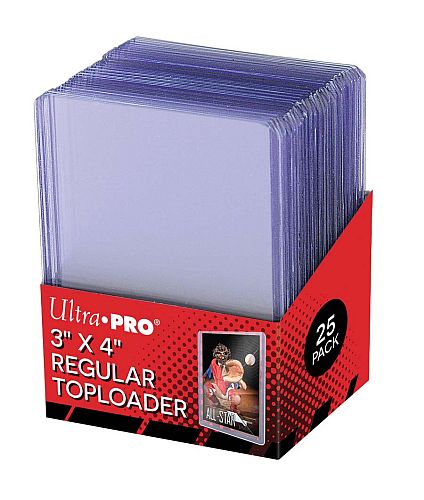 Ultra Pro Toploader: Clear Regular Box  25 Stk  Plastik Deck Protector Til Kort   Lommer  81222