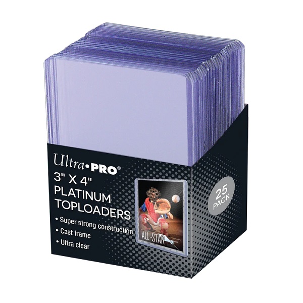 Ultra Pro Toploader: Ultra Clear Platinum Box  25 Stk  Plastik Deck Protector Til Kort   Lommer  15910