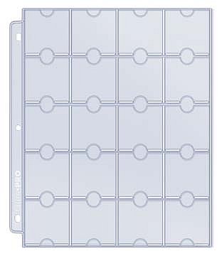 Ultra Pro 20-pocket  Coin  Mappelommer   Huller Plads Til 20 Stk  -    Quot     -    Quot     39     39 Cm  10 Stk   81702