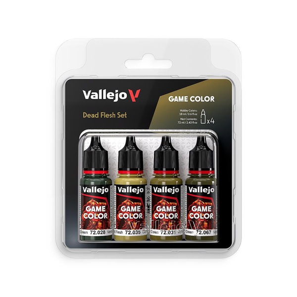 Vallejo Maling Game Color: Dead Flesh Color Set   Colors 18ml