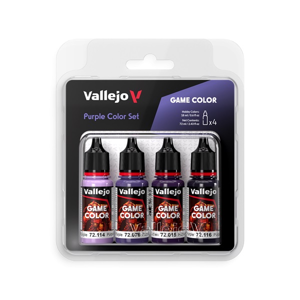Vallejo Maling Game Color: Purple Color Set   Colors 18ml