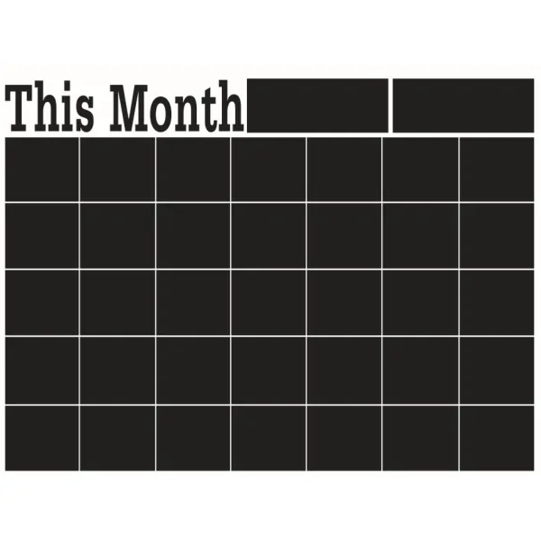 Wallsticker Tavle Til Kridt    This Monthâ  Kalender  58x43cm