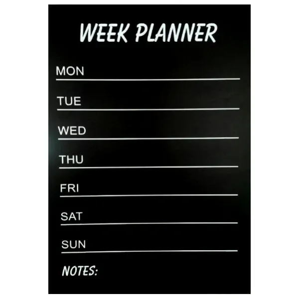 Wallsticker Tavle  Weekplanner Til Kridt  Inkl Kridt  60x45cm