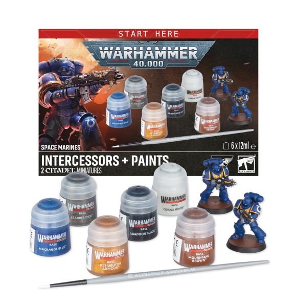 Warhammer Colour Space Marines: Intercessors   Paint Set 57170101002